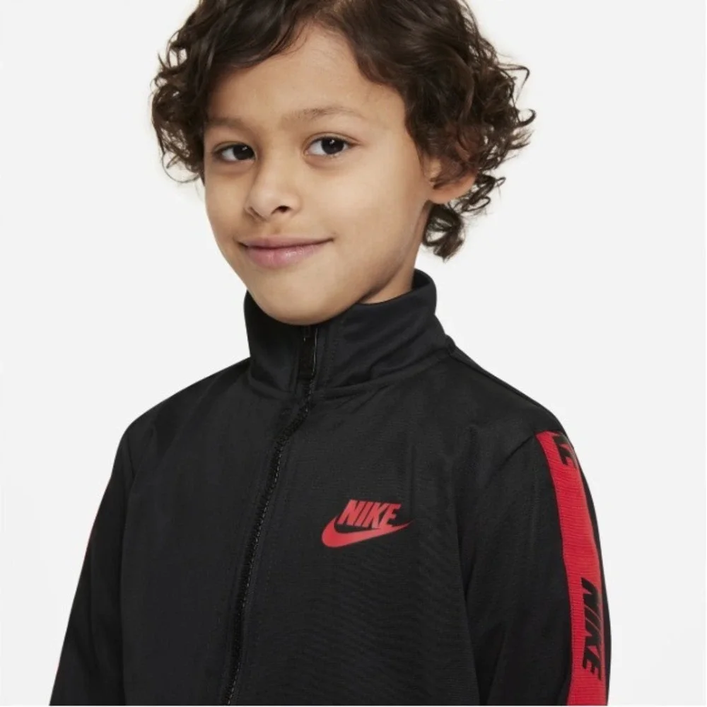 Nike Kids Baby 12M Logo Jacket Pants Track Set Light Black/Red 66G796G - Picture 3 of 7